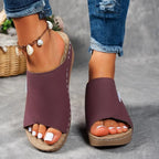 MIA - SLIP ON PLATFORM SANDALEN