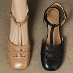 Isabella | Gevlochten Leren Ballerina's