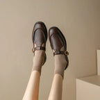 Nancy | Retro-geïnspireerde Leren Schoenen
