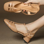 Isabella | Gevlochten Leren Ballerina's