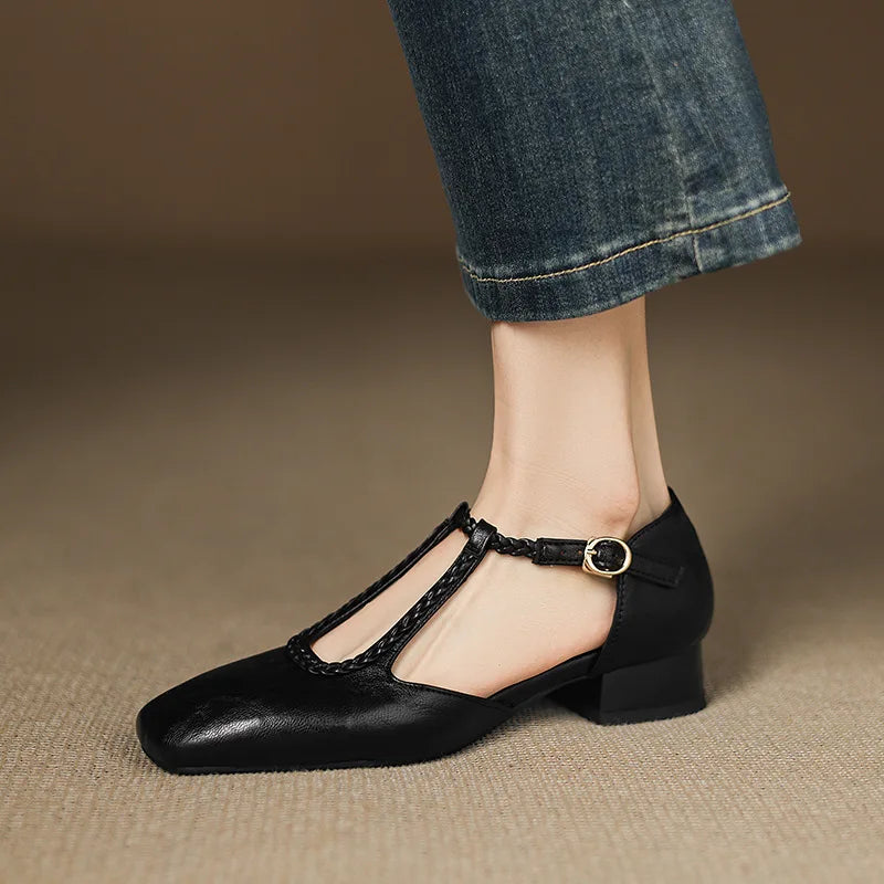 Estelle | Retro Leren Ballerina's