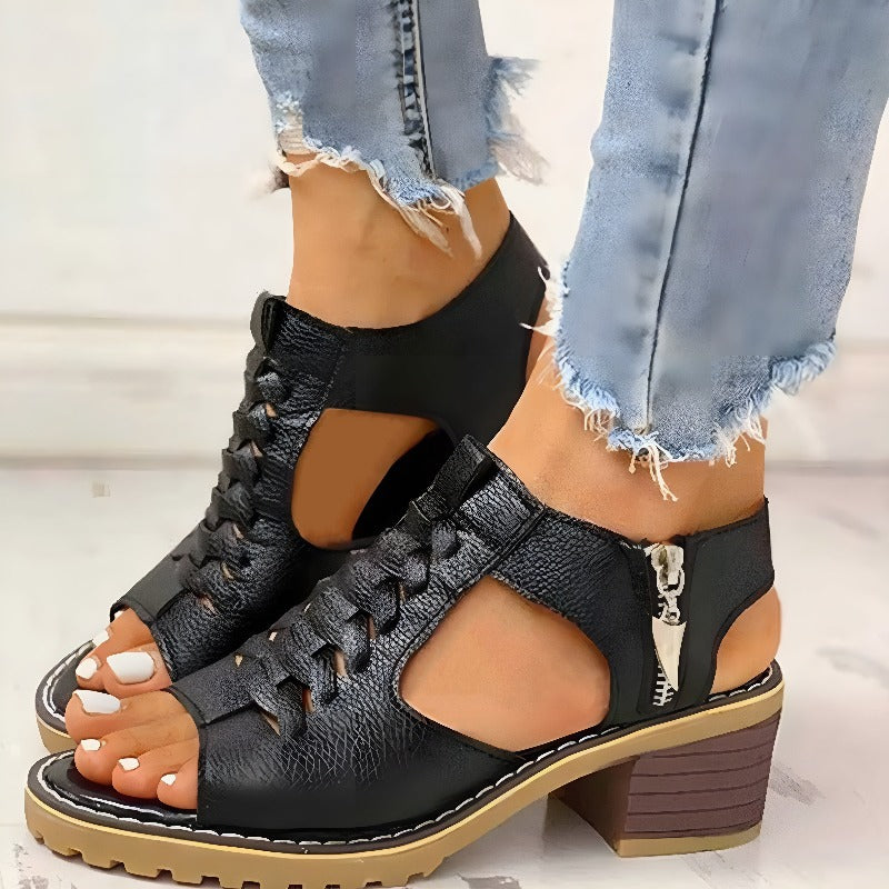 ODELIA - LEEREN SANDALEN