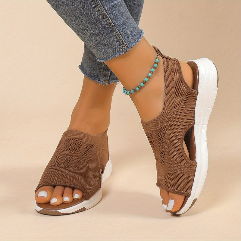 KARA - GEHAKTE SLIP-ON OPEN-TOE HAKKEN