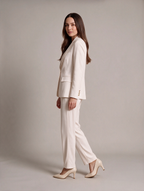 Zaira - Damespak met blazer en capribroek voor kantoor