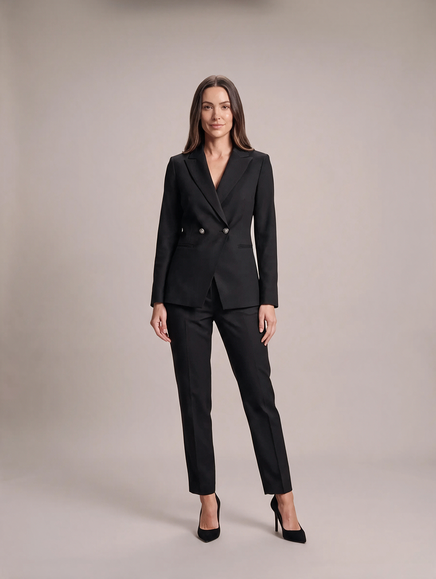 Ilaria - Dames pak met getailleerde blazer en rechte broek voor kantoor
