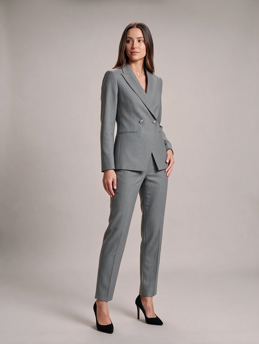 Ilaria - Dames pak met getailleerde blazer en rechte broek voor kantoor