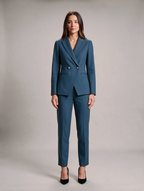 Ilaria - Dames pak met getailleerde blazer en rechte broek voor kantoor