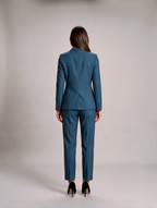 Ilaria - Dames pak met getailleerde blazer en rechte broek voor kantoor