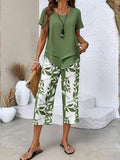Arvessa | Casual Bladprint Twee Delige Set