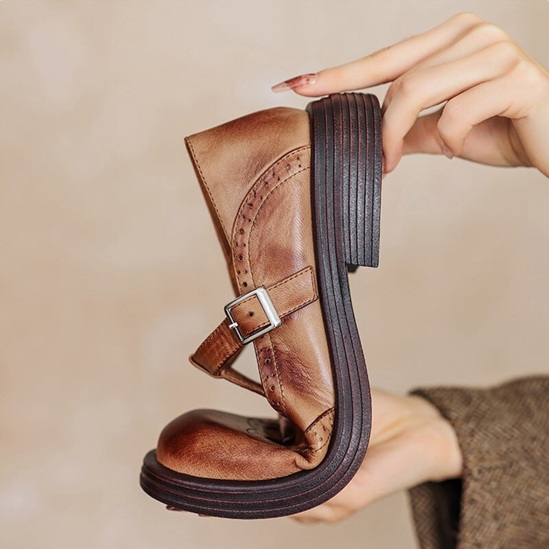 Talvanna | Elegante Leren Mary Janes Voor Elke Dag