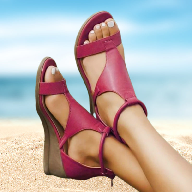 ELSA - LEREN SANDALEN